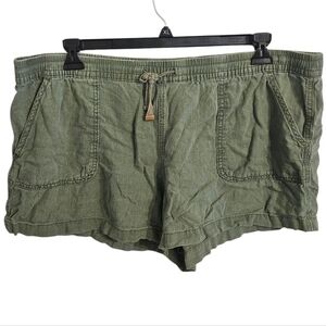 Time and Tru Olive Green Women's Cargo Shorts